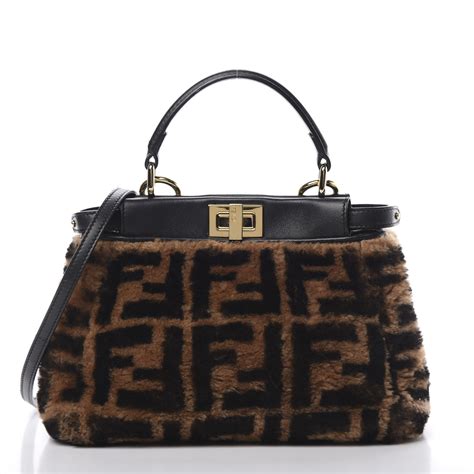 fendi snakeskin peekaboo|fendi peekaboo mini shearling.